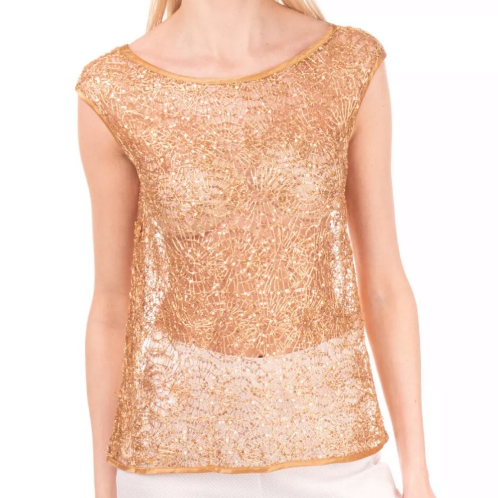 Compagnia Italiana Wire Tunic / Gold Metallic Top